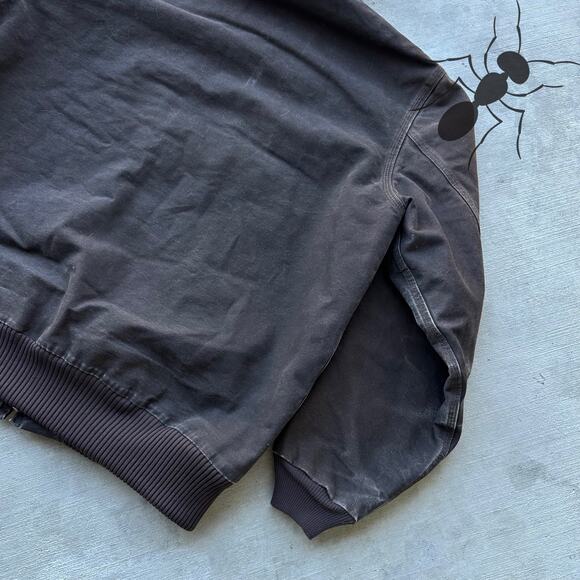 Vintage Y2K Carhartt J130 DKB brown hooded work wear jacket - Picture 8 of 10